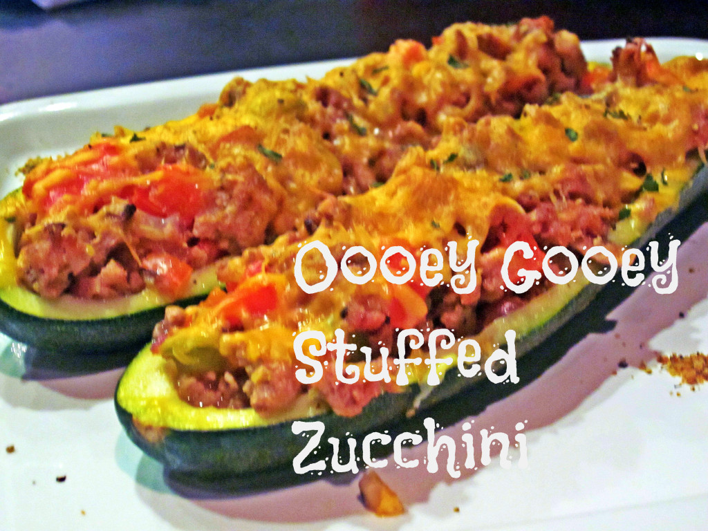 Oooey Gooey Stuffed Zucchini