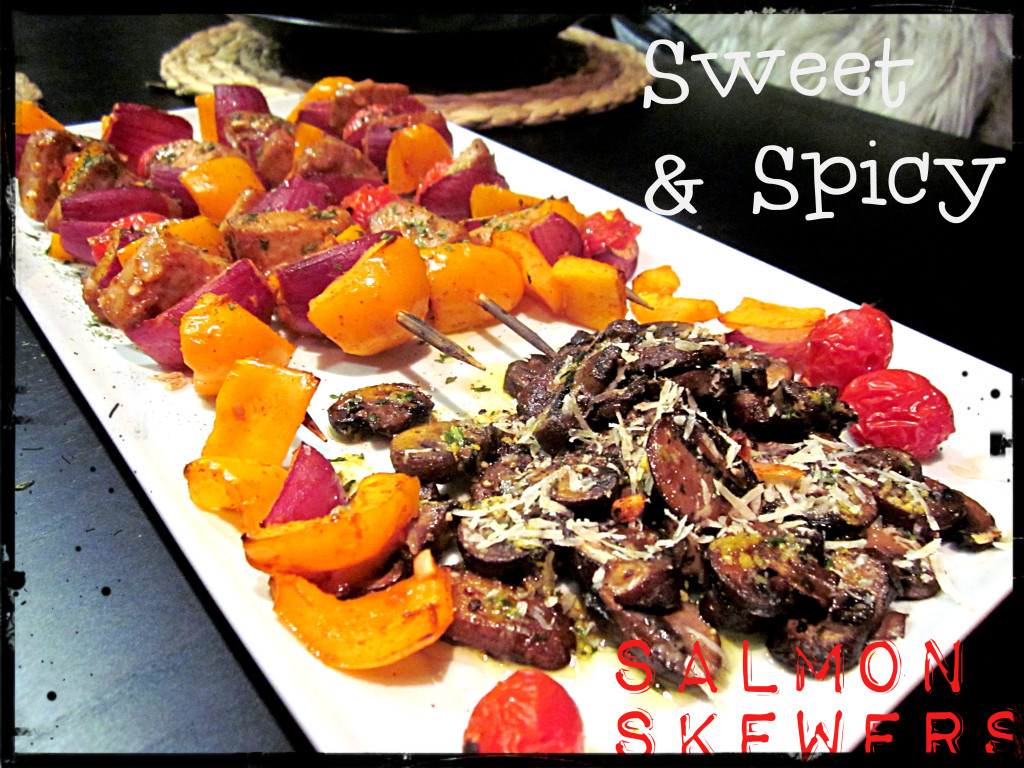 Sweet & Spicy Salmon Skewers