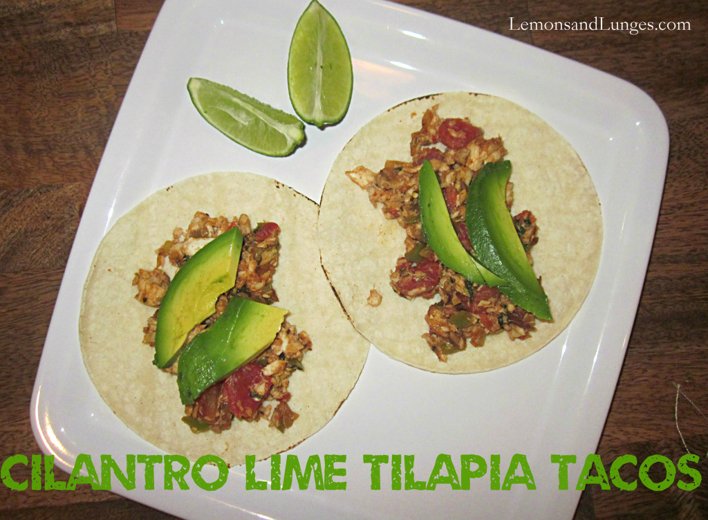Cilantro Lime Tilapia Tacos via LemonandLunges F